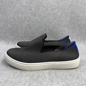 Rothys Shoes Size 3 Kids The Original Slip On Sneakers‎ Black White Knit Youth